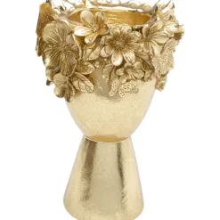 Vase décoratif Flowercrown doré 20cm