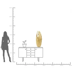 Vase Feathers doré 91