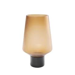 Vase Noble Ring ambre mat 26cm