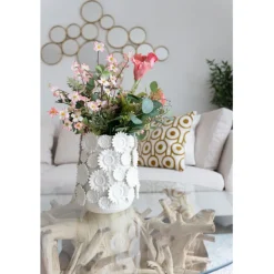 Vase Sunflowers blanc 30cm