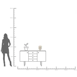 Vase Viento blanc 26cm