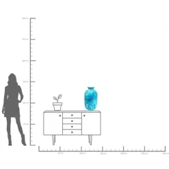 Vase Zumba bleu 55cm