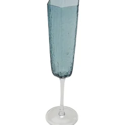 Verre à champagne Cascata bleu