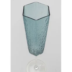 Verre à champagne Cascata bleu