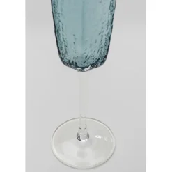 Verre à champagne Cascata bleu