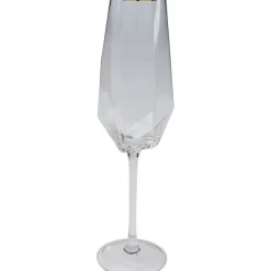 Verre à champagne Diamond Gold Rim