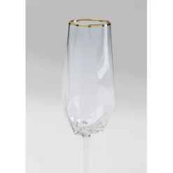 Verre à champagne Diamond Gold Rim