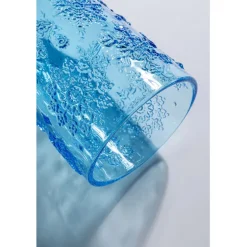 Verre à eau Ice Flowers bleu