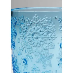 Verre à eau Ice Flowers bleu