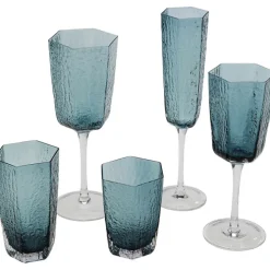 Verre à vin blanc Cascata bleu