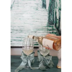 Verre à vin Confetti vert 24 cm