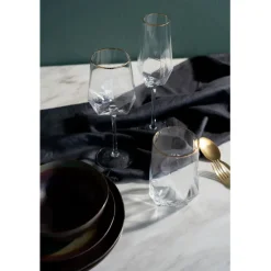 Verre à vin Diamond doré Rim
