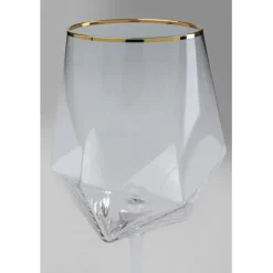 Verre à vin Diamond doré Rim