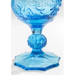Verre à vin Ice Flowers bleu